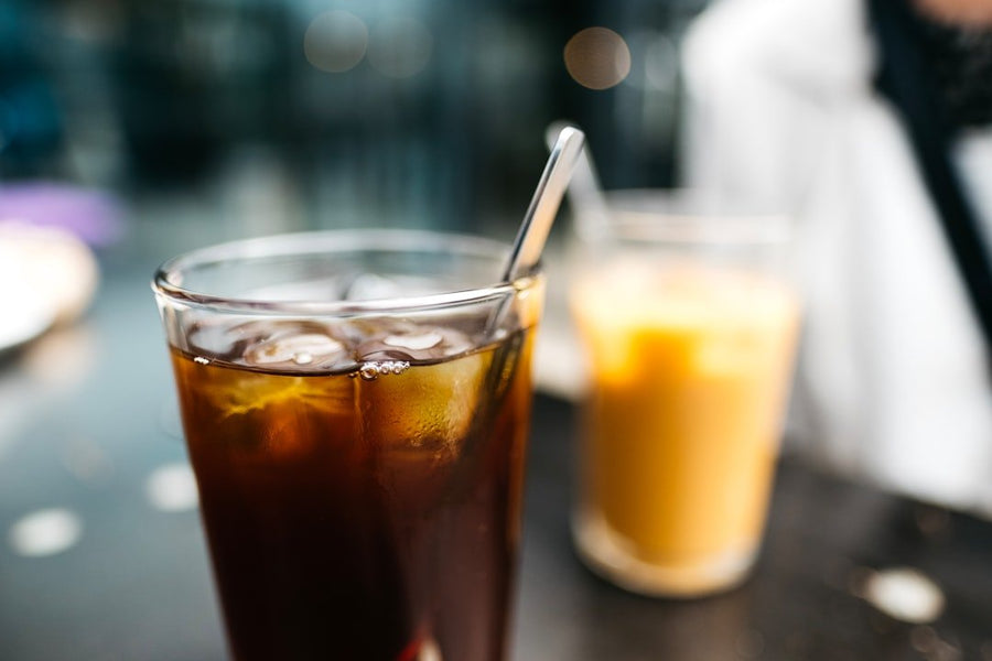 A close-up of an organic cold brew coffee label highlighting ingredients, sourcing, and brewing methods for informed consumer choices.