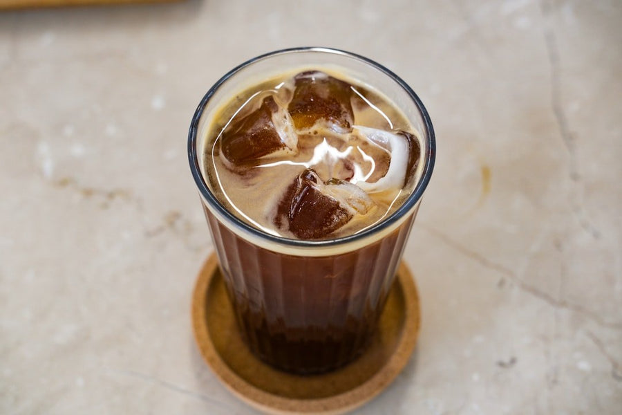 A refreshing glass of Cafe Freddo, showcasing Greece's mastery of iced espresso with rich crema and chilled perfection.