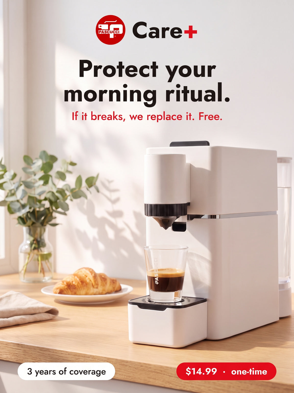 Pascucci Care+ desktop: morning ritual